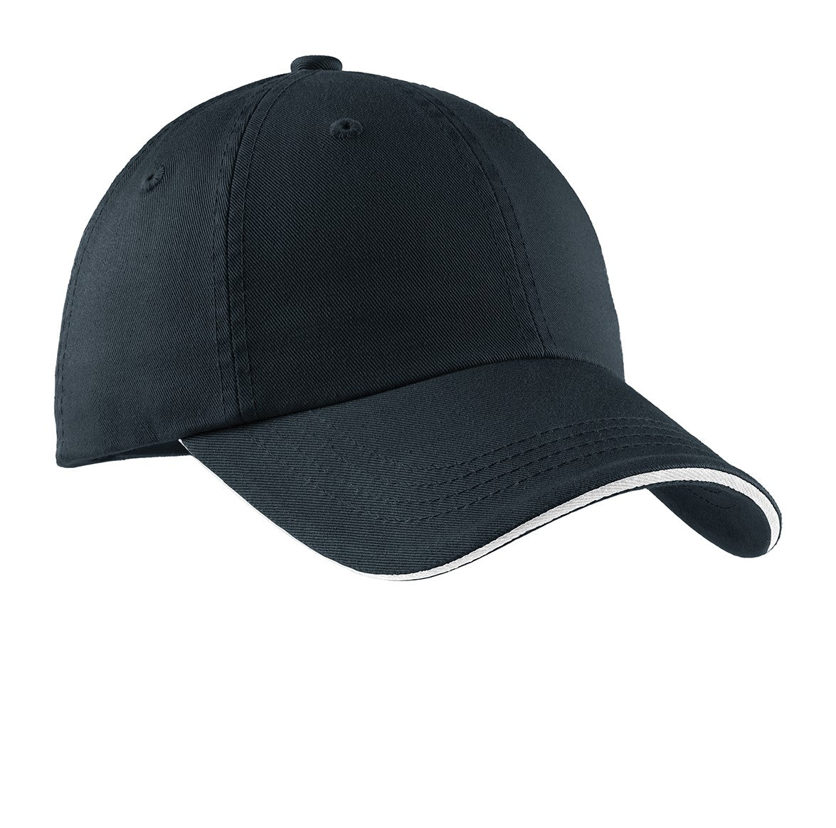 Port Authority® Sandwich Bill Cap with Striped Closure