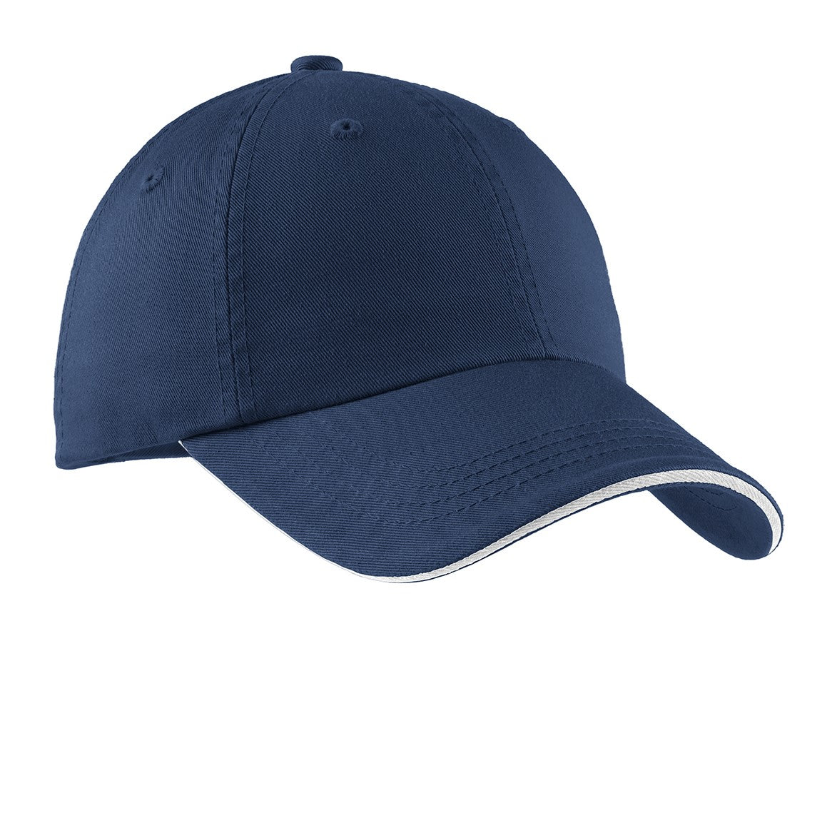 Port Authority® Sandwich Bill Cap with Striped Closure