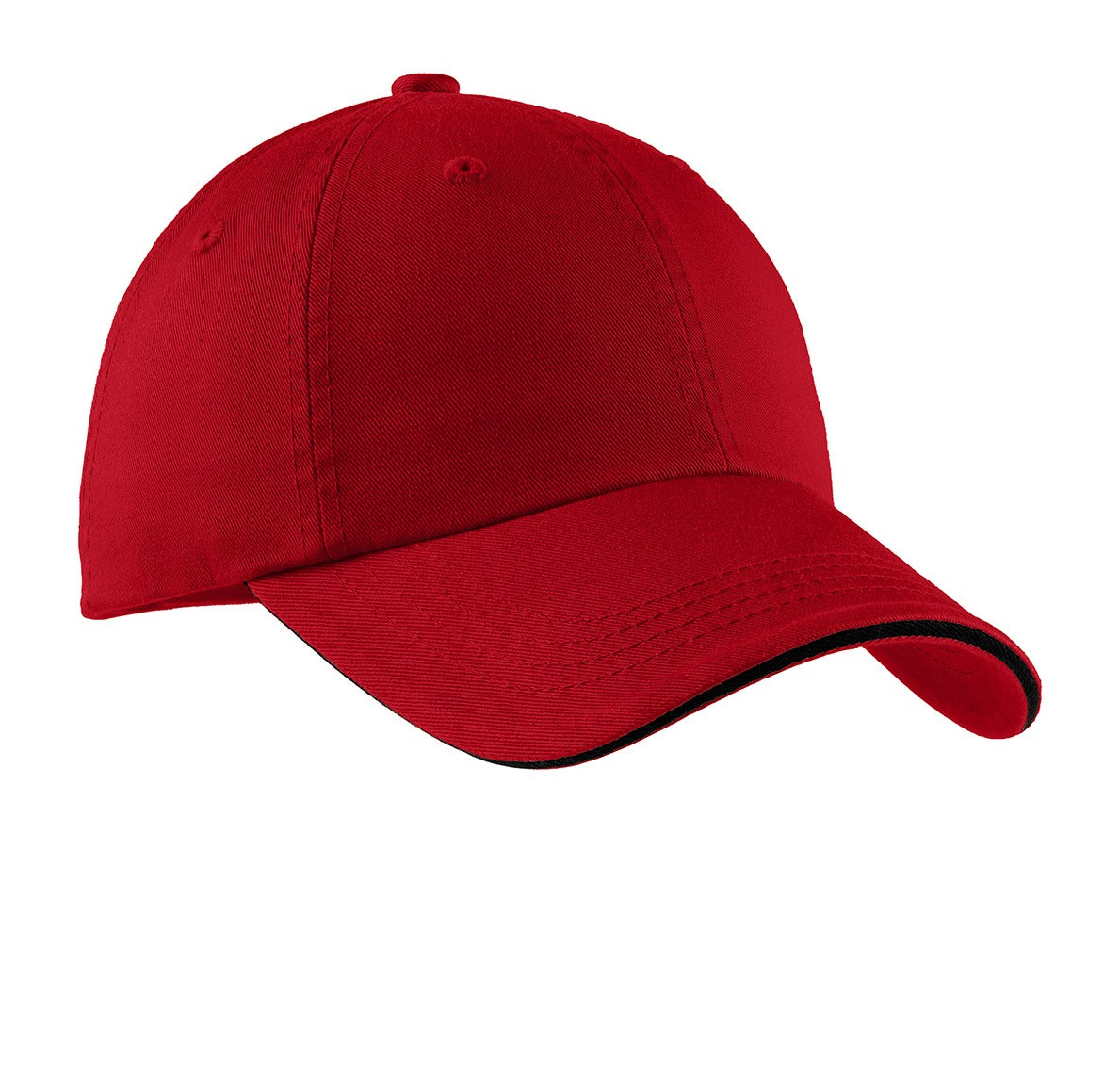 Port Authority® Sandwich Bill Cap with Striped Closure