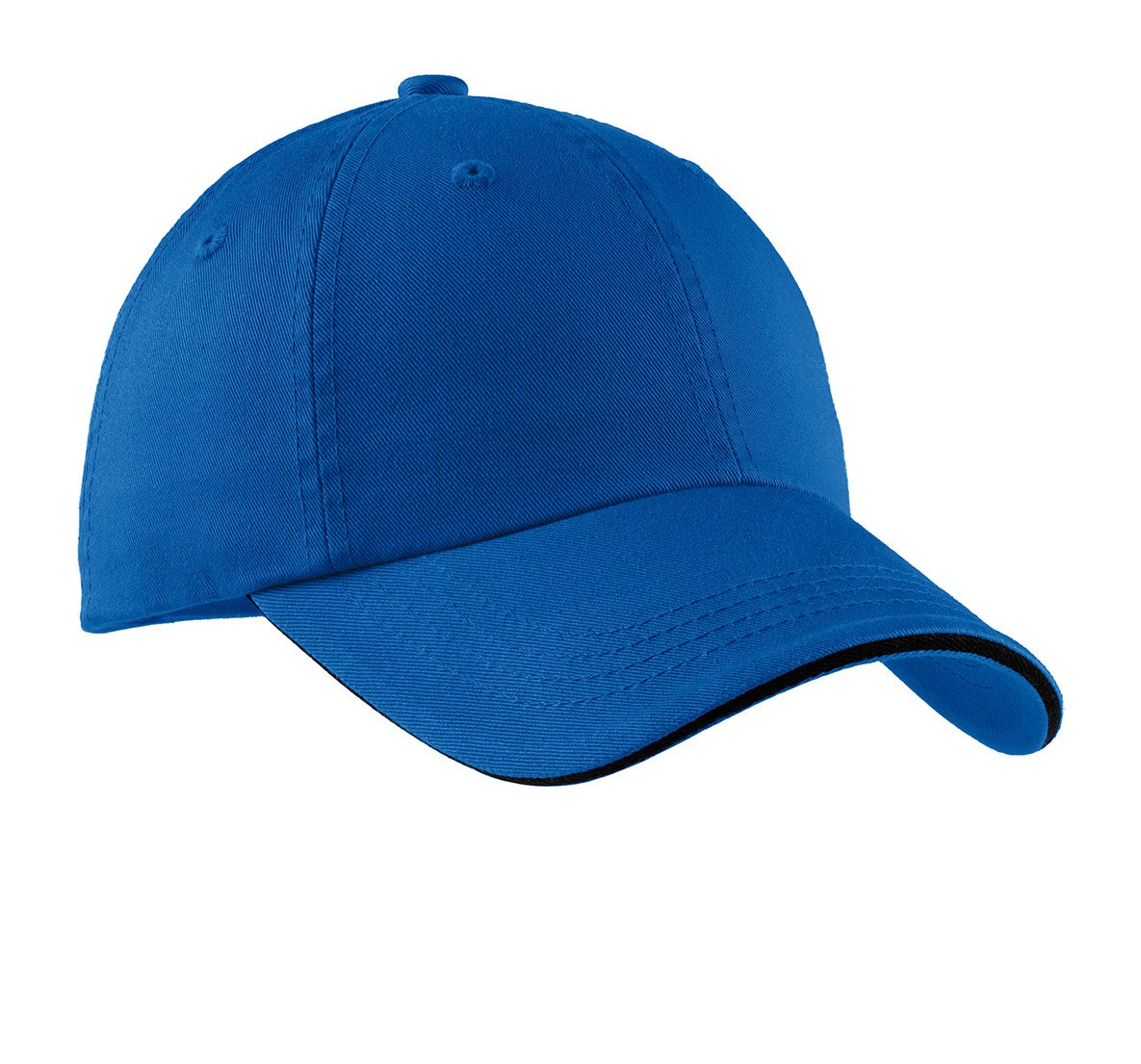 Port Authority® Sandwich Bill Cap with Striped Closure