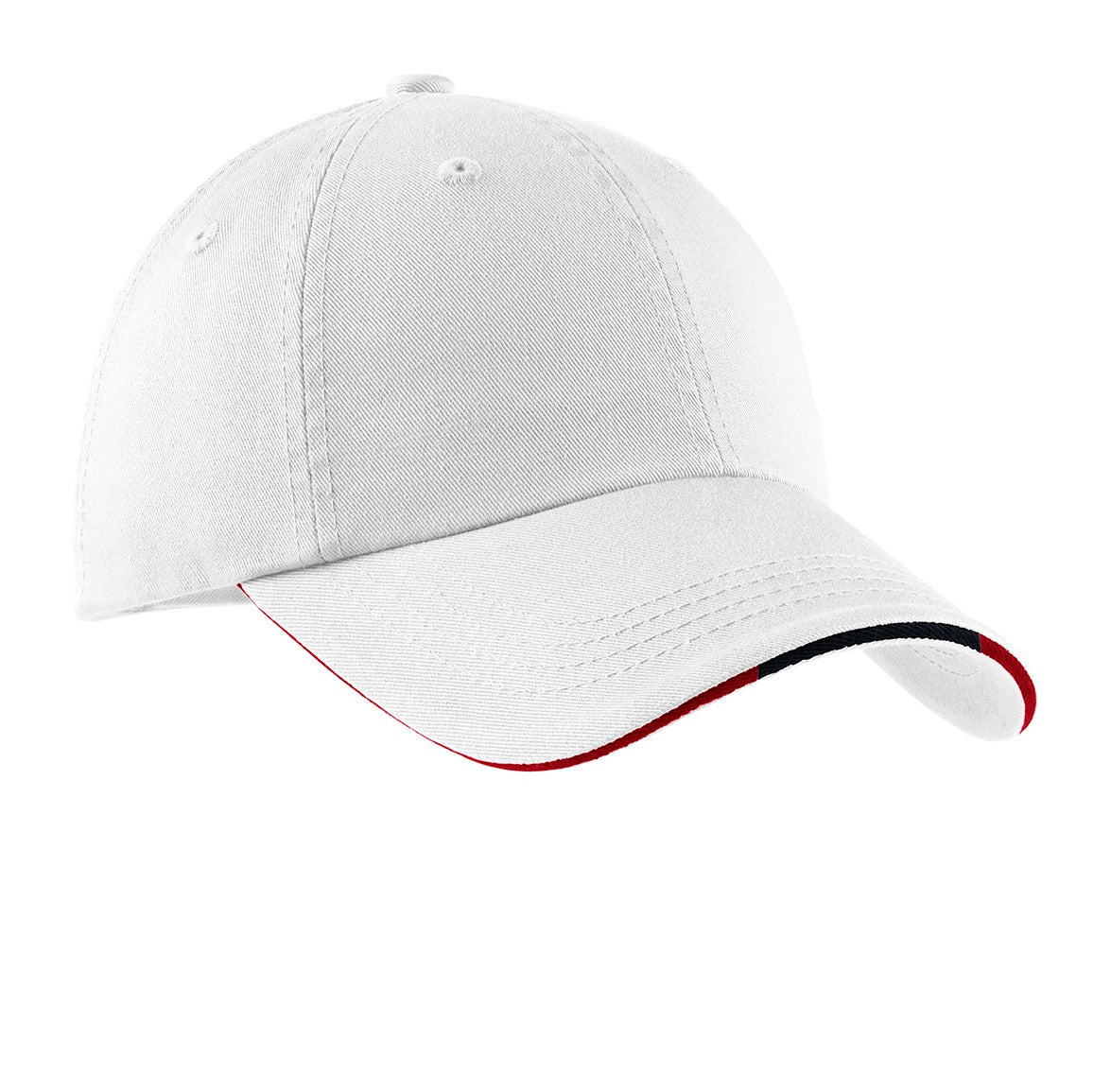 Port Authority® Sandwich Bill Cap with Striped Closure