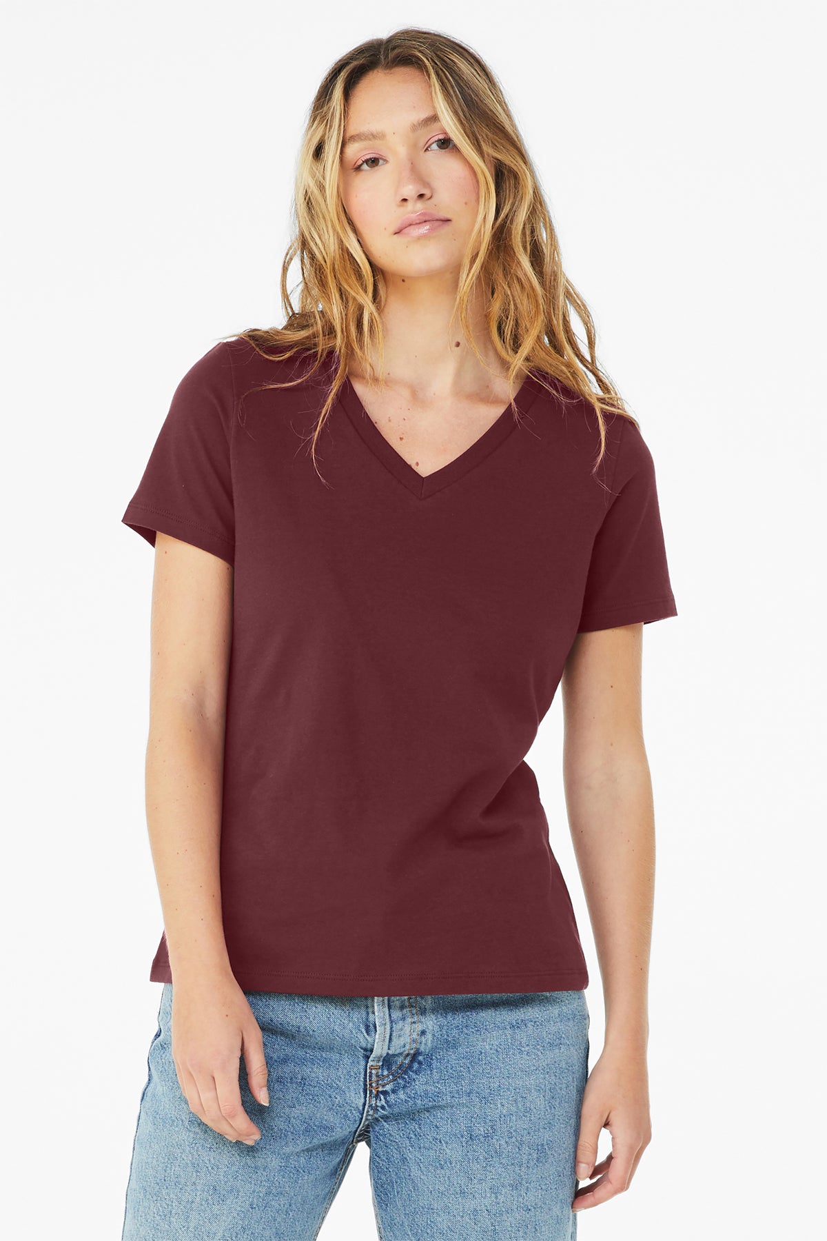 BELLA+CANVAS ® Women’s Relaxed Jersey Short Sleeve V-Neck Tee