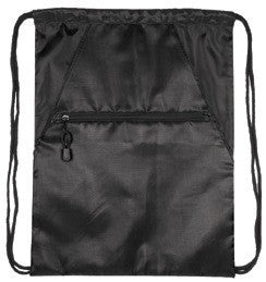 Zippered Drawstring Bag