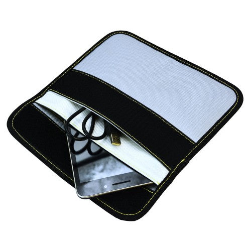 Signal blocking pouch (Fire proof & fits up 9"x6" tablet, cell phone & hard drive)