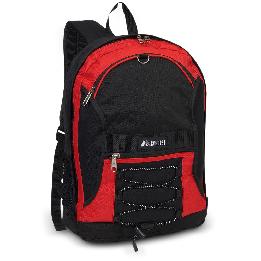 Two-Tone Backpack With Mesh Pockets