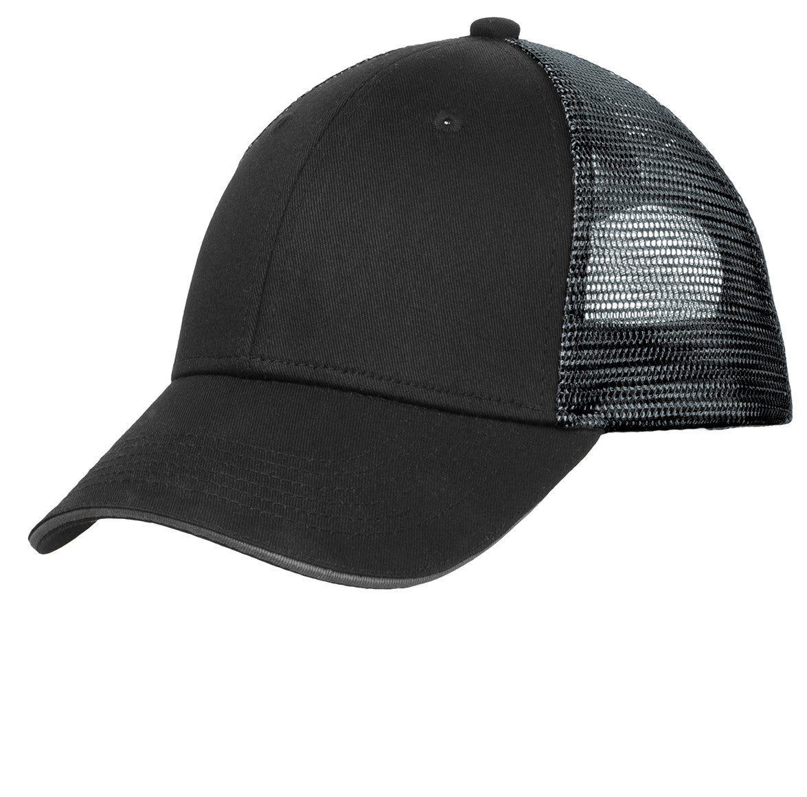 Port Authority® Double Mesh Snapback Sandwich Bill Cap