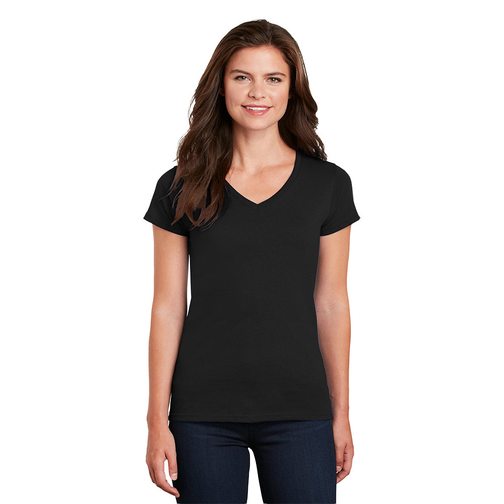 Gildan® Ladies Heavy Cotton™ 100% Cotton V-Neck T-Shirt