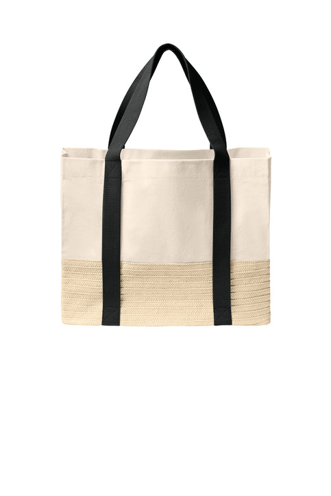 Cream white with black strip shopping bag in USA