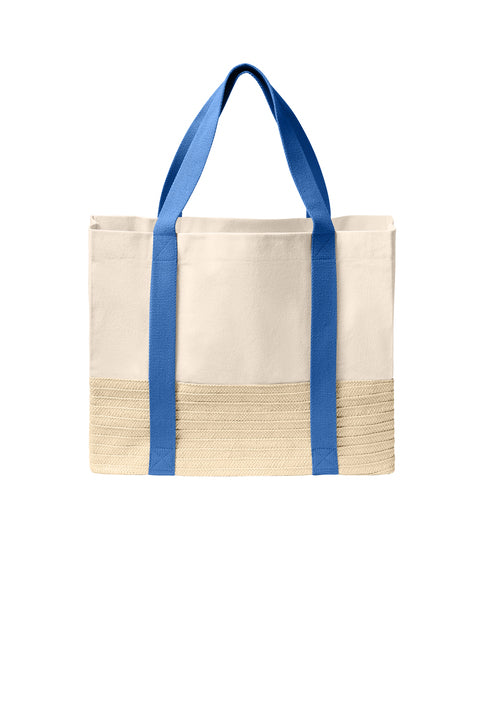 Cream white with blue strip shopping bag in USA