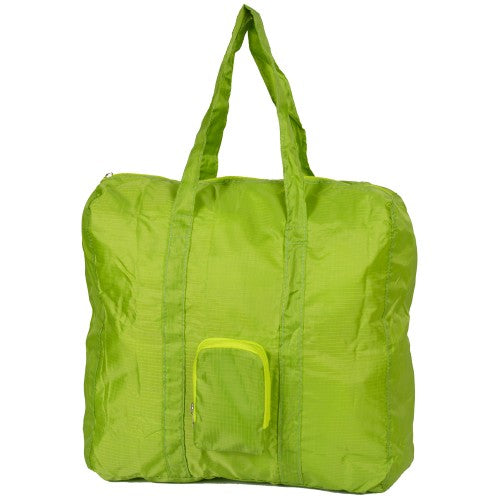Expandable U-zip packable small carry duffel