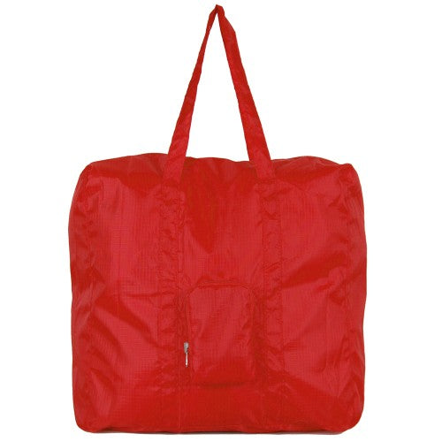 Expandable U-zip packable small carry duffel