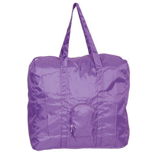 Expandable U-zip packable small carry duffel
