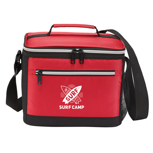 red lunch cooler duffel bag