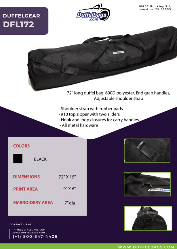 72" DuffelGear 100 Series Long Duffel