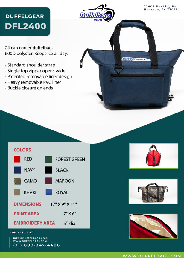 24 Pack DuffelGear Cooler Bag