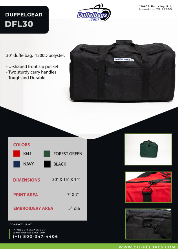 30" DuffelGear Grand Canyon Duffel Bag