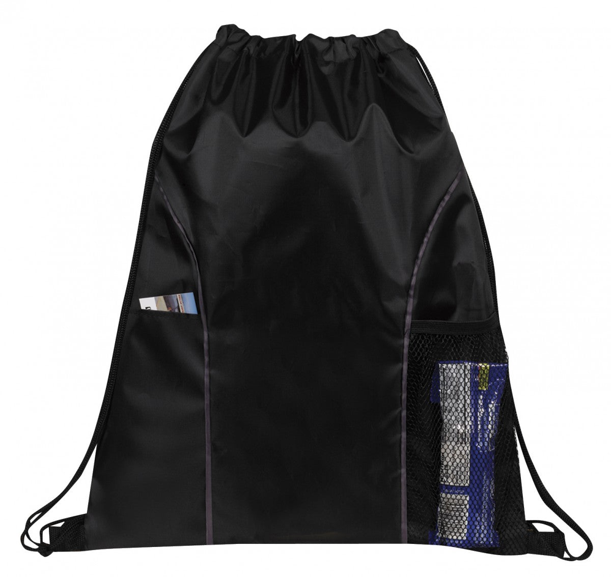 Dual Pocket Drawstring Backpack