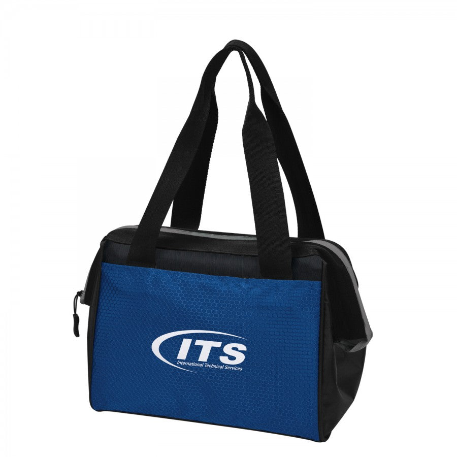 Blue and black 12 can cooler bag