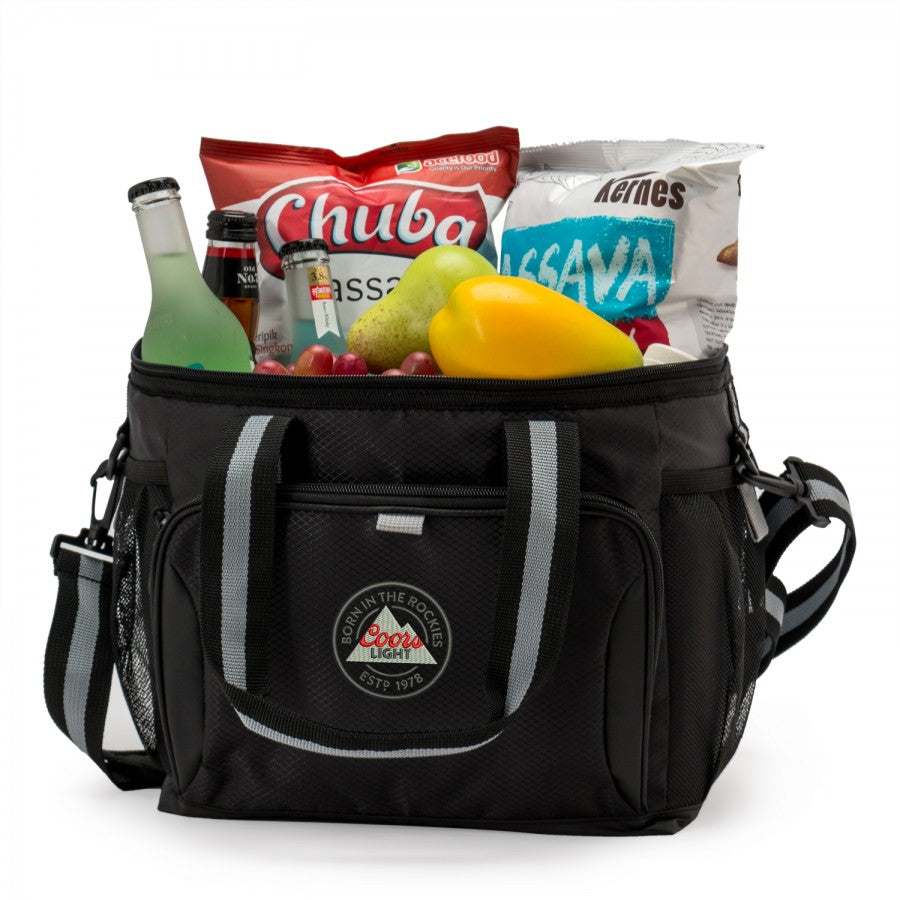 Black cooler bag 24 can capacity water resistant USA