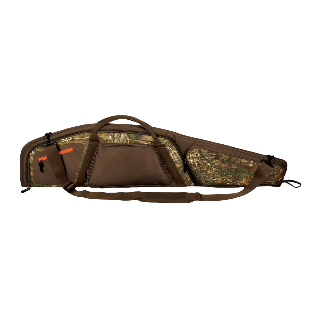 Camouflage and brown rifle bag / weapon case