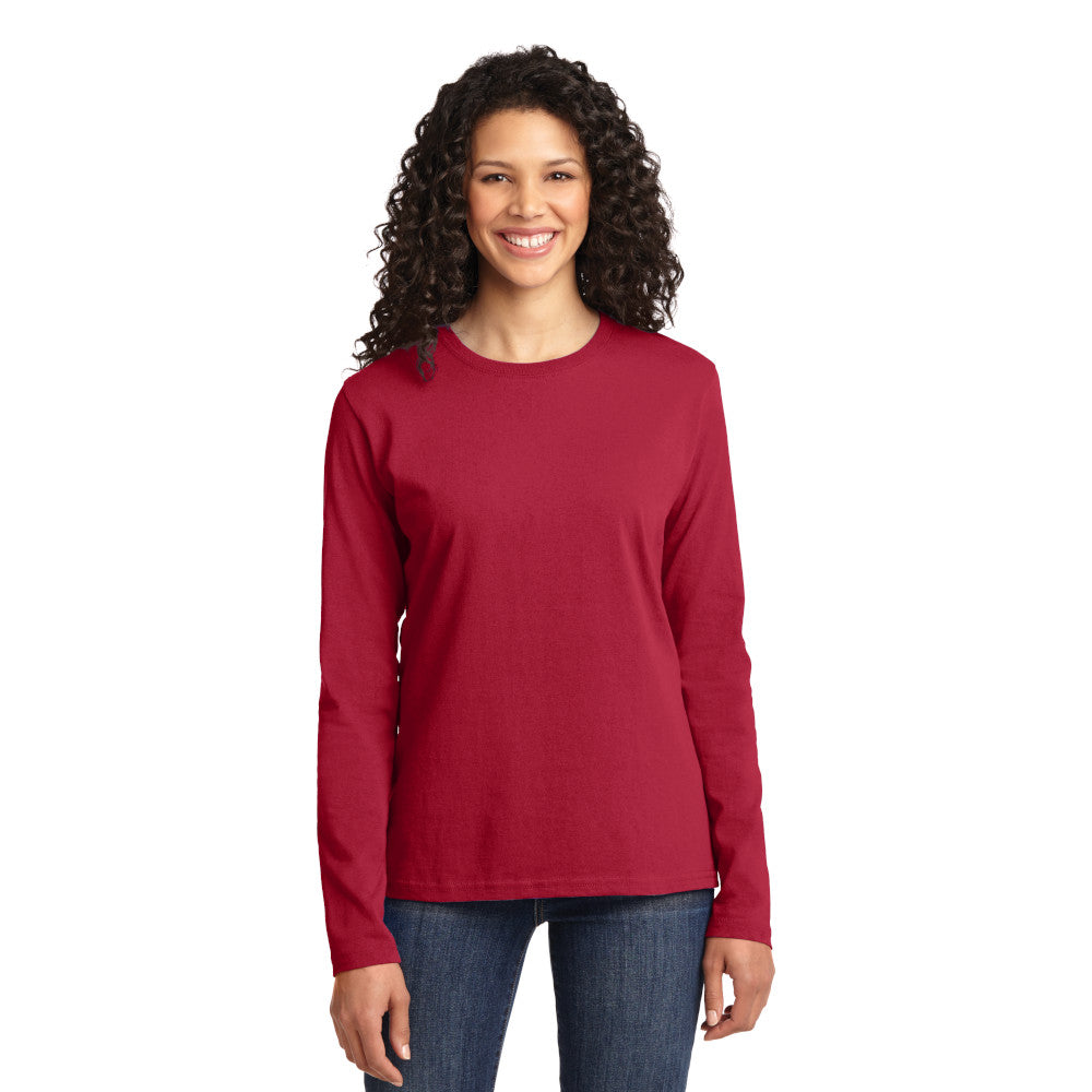 Port & Company® Ladies Long Sleeve Core Cotton Tee