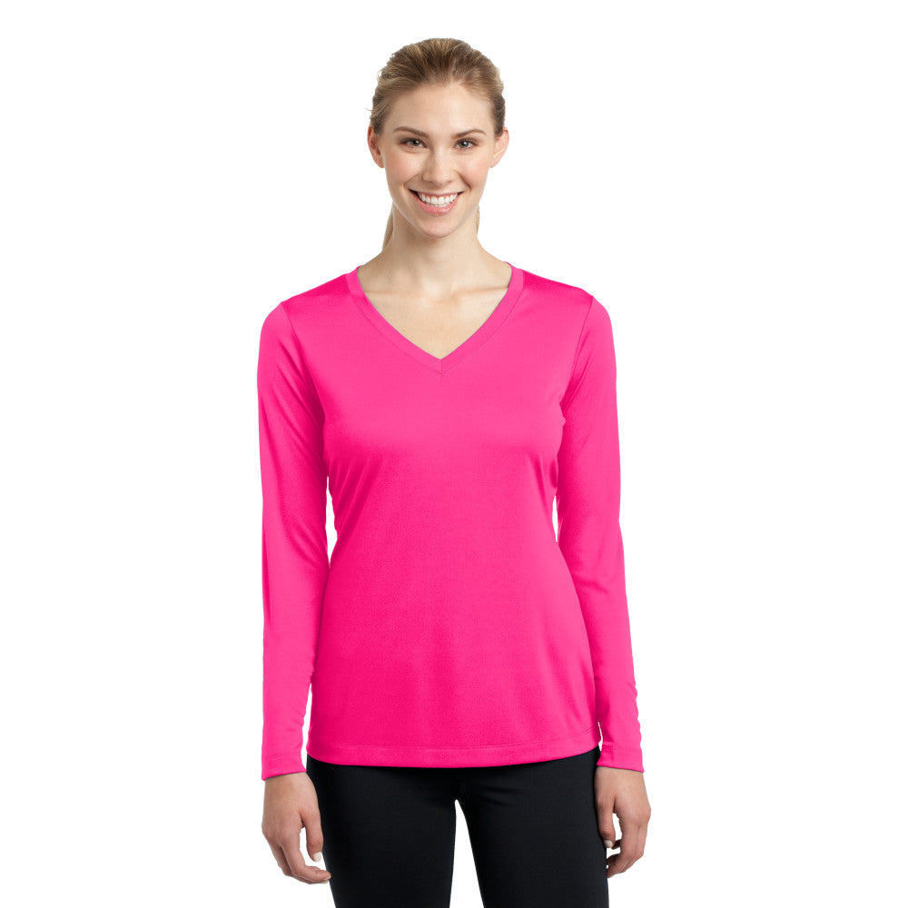 Sport-Tek® Ladies Long Sleeve PosiCharge® Competitor™ V-Neck Tee