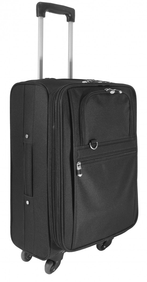 Expandable Carry-On Luggage w/ 360 Swivel Wheels