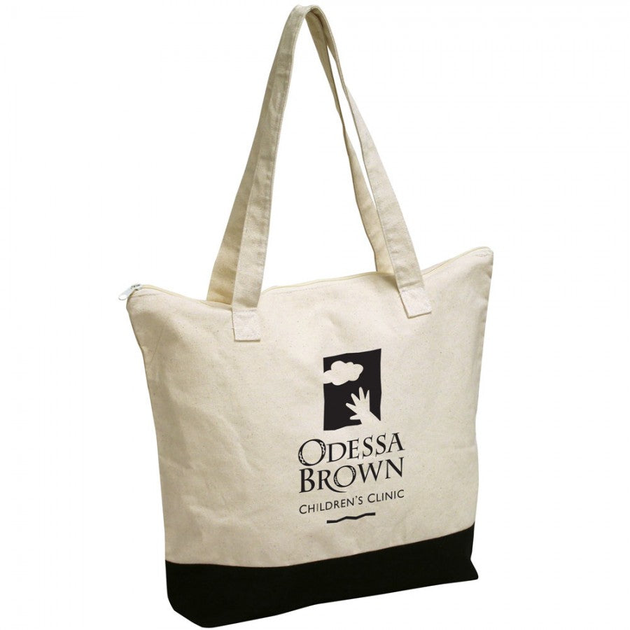 Zip Cotton Tote Bag