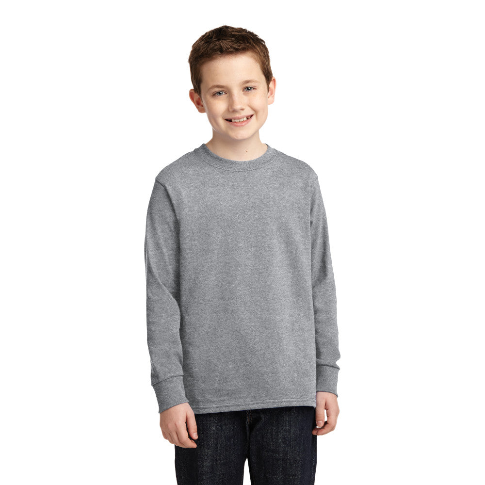 Port & Company® Youth Long Sleeve Core Cotton Tee