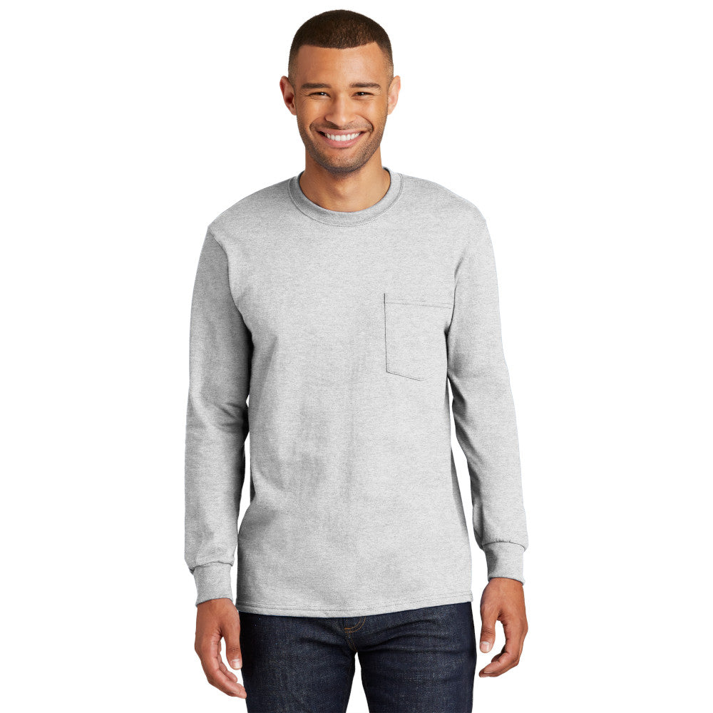 Port & Company® Long Sleeve Essential Pocket Tee