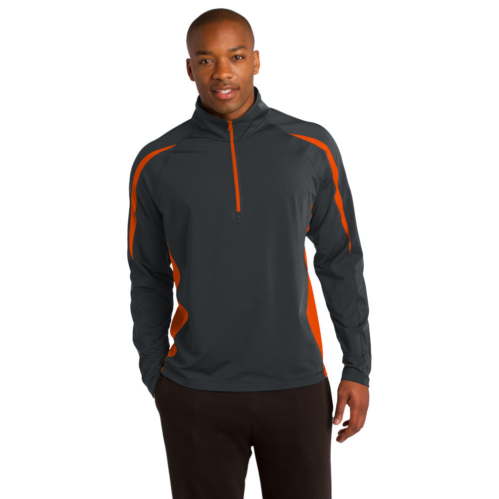 Sport-Tek® Sport-Wick® Stretch 1/2-Zip Colorblock Pullover