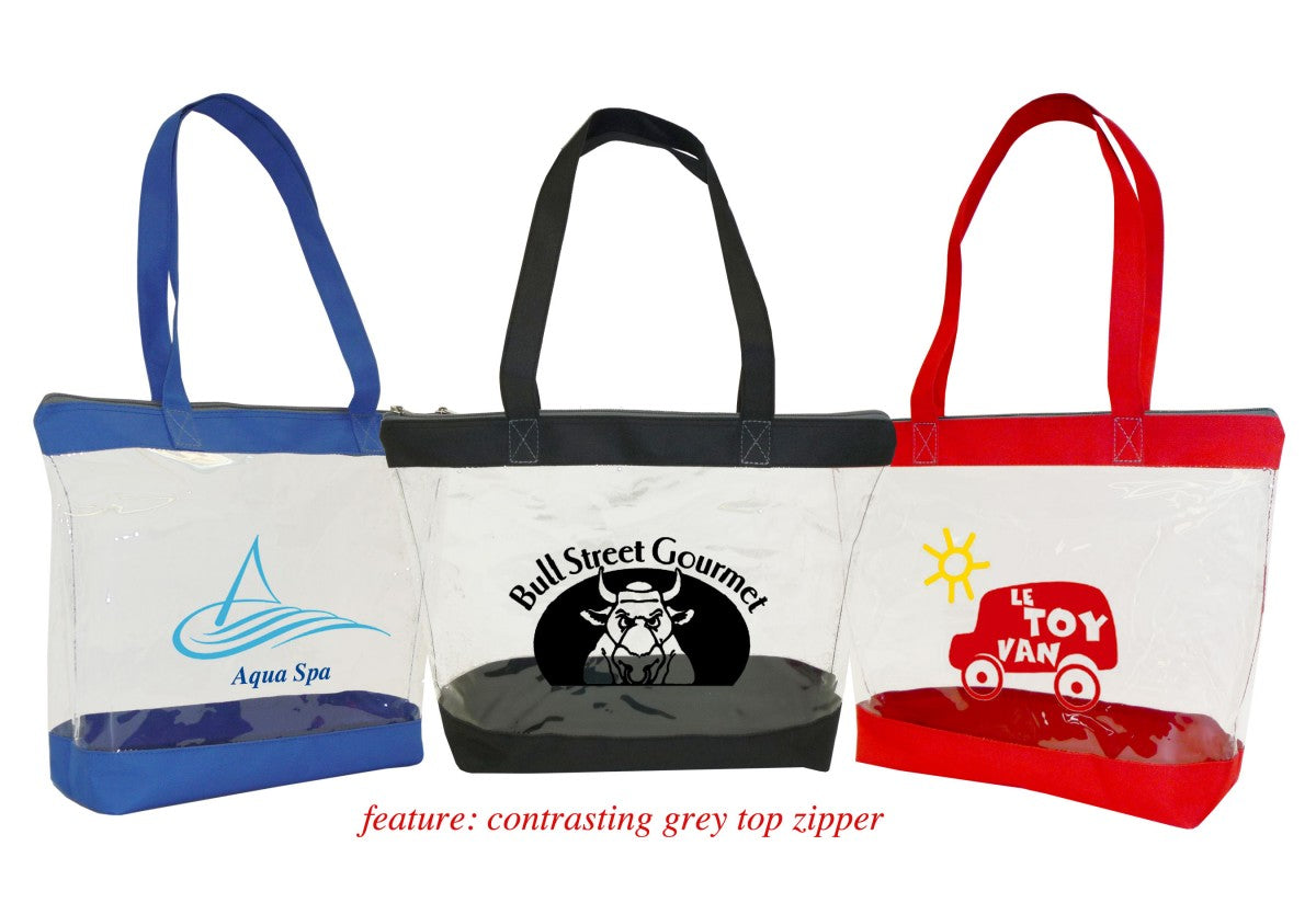 Basic Clear Zipper Tote