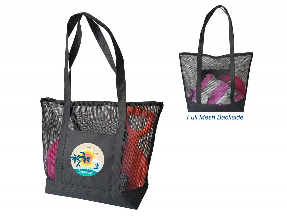 Deluxe Mesh Zipper Tote