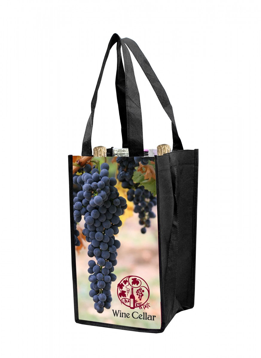 4 Bottles Wine Bag w/ Collapsable Bottle Pockets
