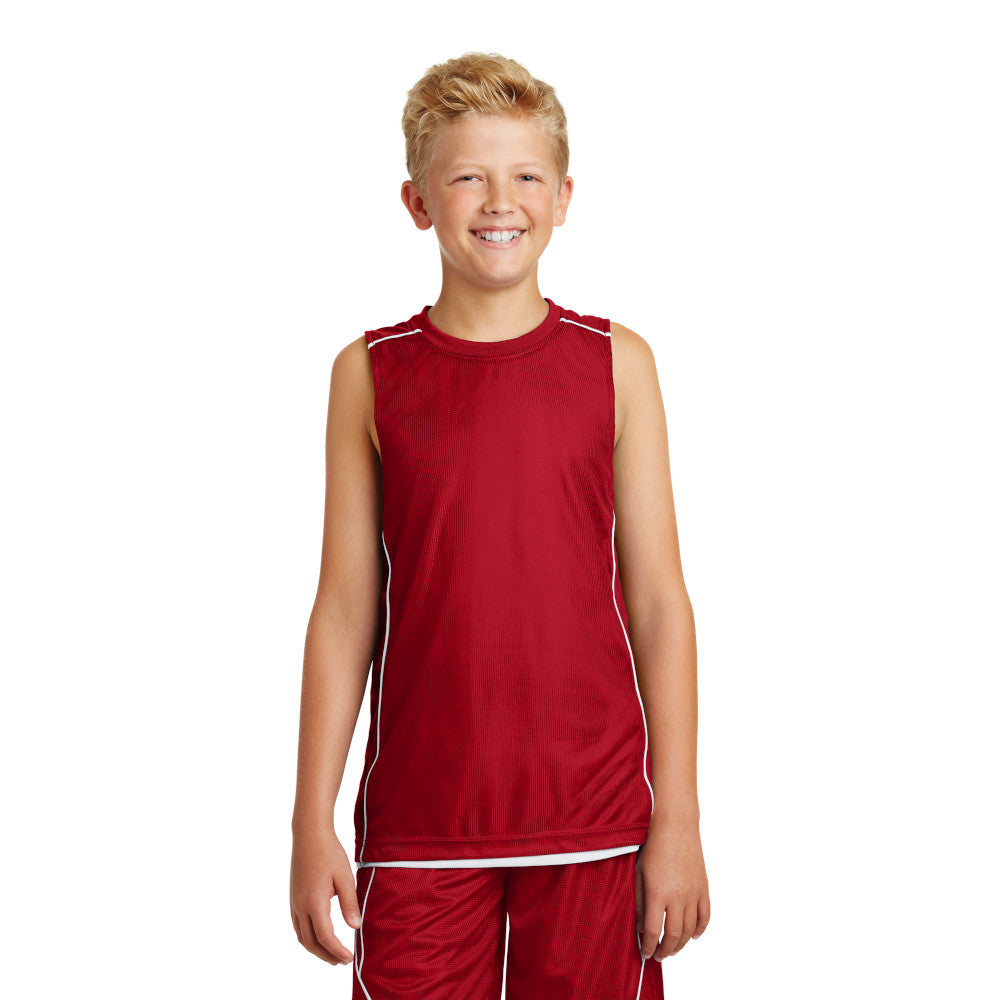 Sport-Tek® Youth PosiCharge® Mesh Reversible Sleeveless Tee
