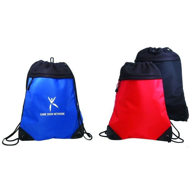 Deluxe Tri-Mesh Drawstring Tote Bag