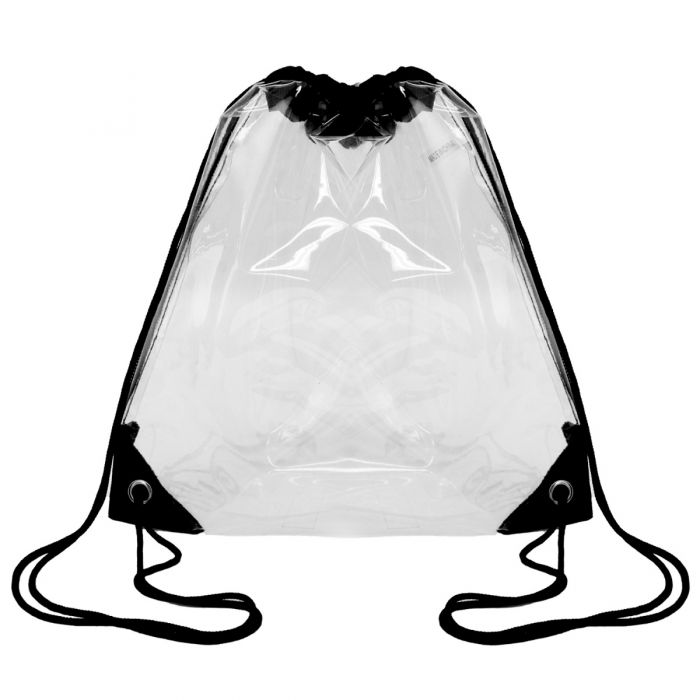 12" Clear Drawstring Pack
