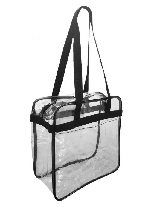 Clear Zippered Tote w/ Top and Bottom Gusset