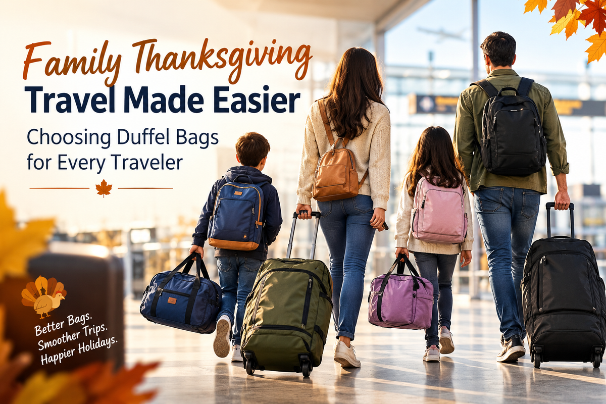 Family Thanksgiving Travel Made Easier: Choosing Duffel Bags for Every Traveler