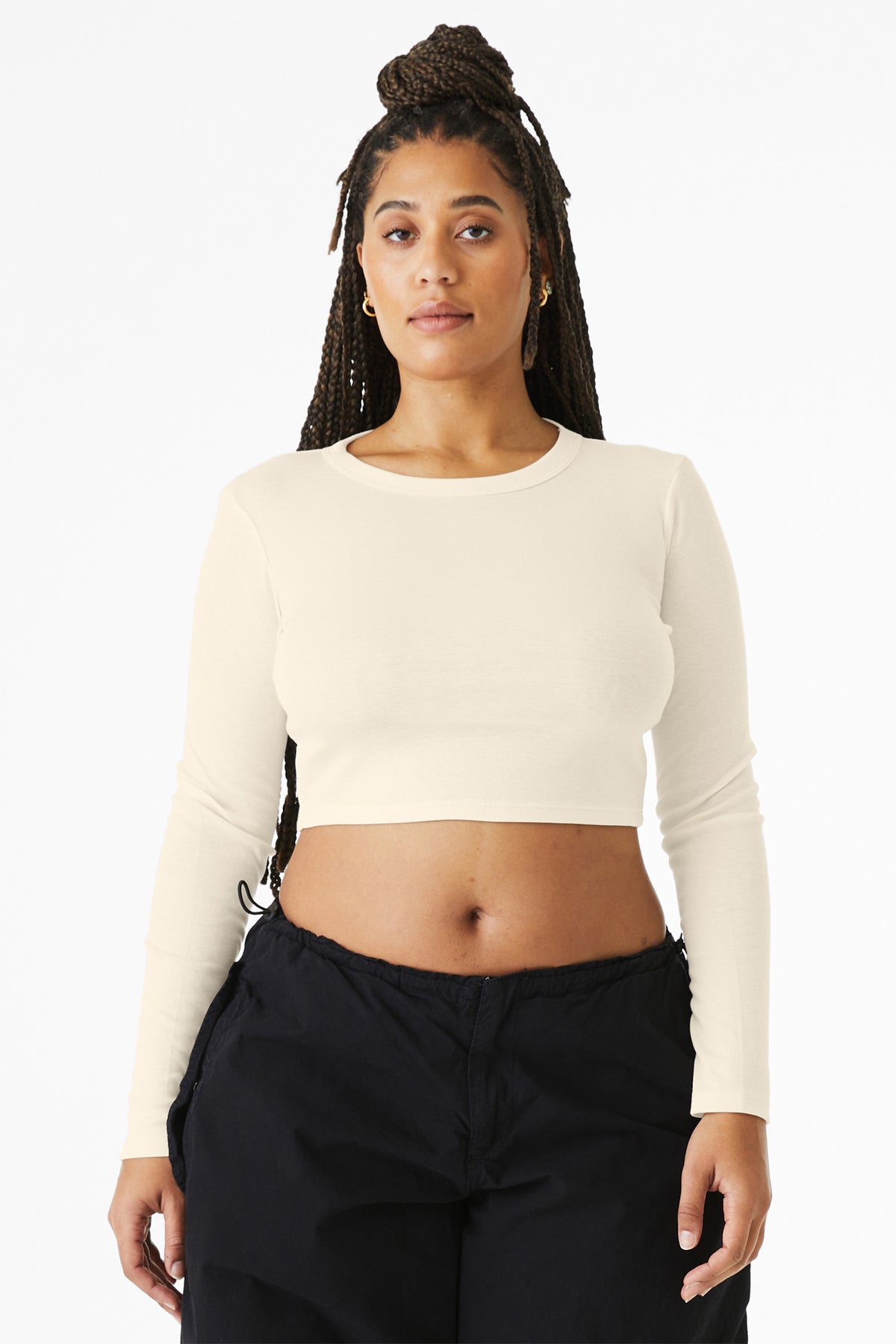 BELLA+CANVAS® Women’s Micro Rib Long Sleeve Baby Tee