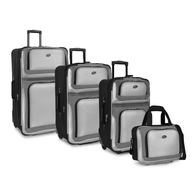 New Yorker 4-Piece Softside Expandable Rolling Luggage Set