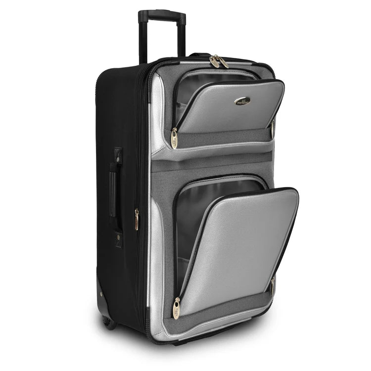 New Yorker 4-Piece Softside Expandable Rolling Luggage Set