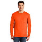 Gildan® - Ultra Cotton® 100% Cotton Long Sleeve T-Shirt with Pocket