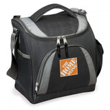 Black and gray insulated cooler bag with 12 can capacity
