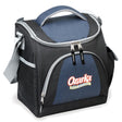 Blue and black 12 can capacity insulated cooler bag