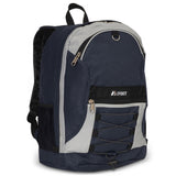 Two-Tone Backpack With Mesh Pockets