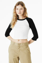 BELLA+CANVAS® Women’s Micro Rib 3/4 Raglan Baby Tee