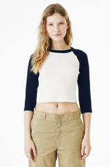 BELLA+CANVAS® Women’s Micro Rib 3/4 Raglan Baby Tee