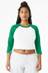 BELLA+CANVAS® Women’s Micro Rib 3/4 Raglan Baby Tee