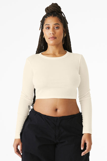 BELLA+CANVAS® Women’s Micro Rib Long Sleeve Baby Tee